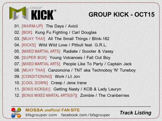 GroupKick【Oct15】曲リスト