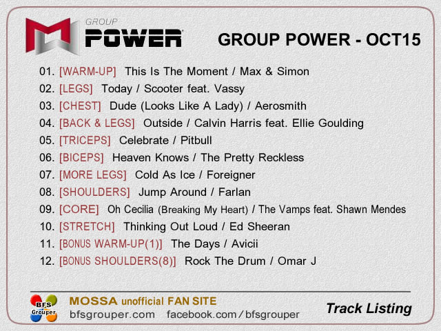 GroupPower【Oct15】曲リスト
