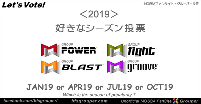 【投票】2019年Power/Fight/Blast/Groove 好きなシーズン投票【Vote】